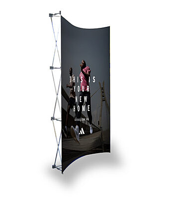 Curved Bannerwall 1.45 x 2.25m, Print Only