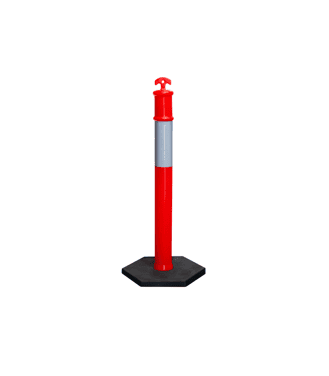Traffic Plastic Post With Rubber Base